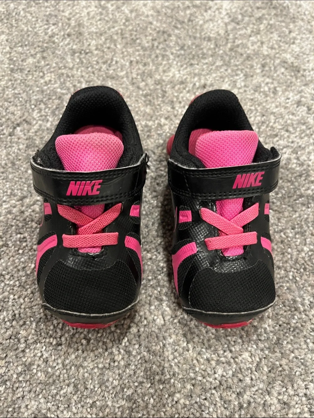 Nike Black and Pink Toddlers' Athletic Sneakers